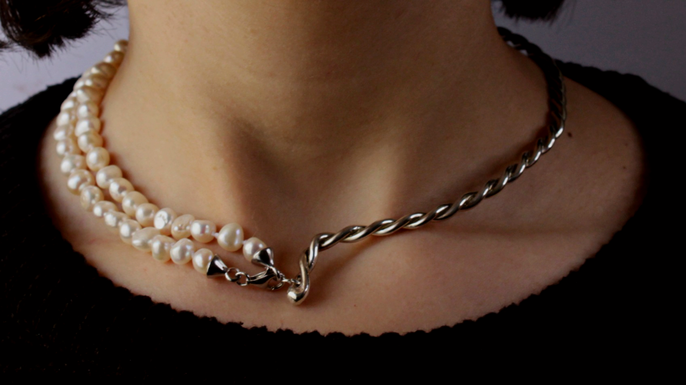 Collana perle Double Choker